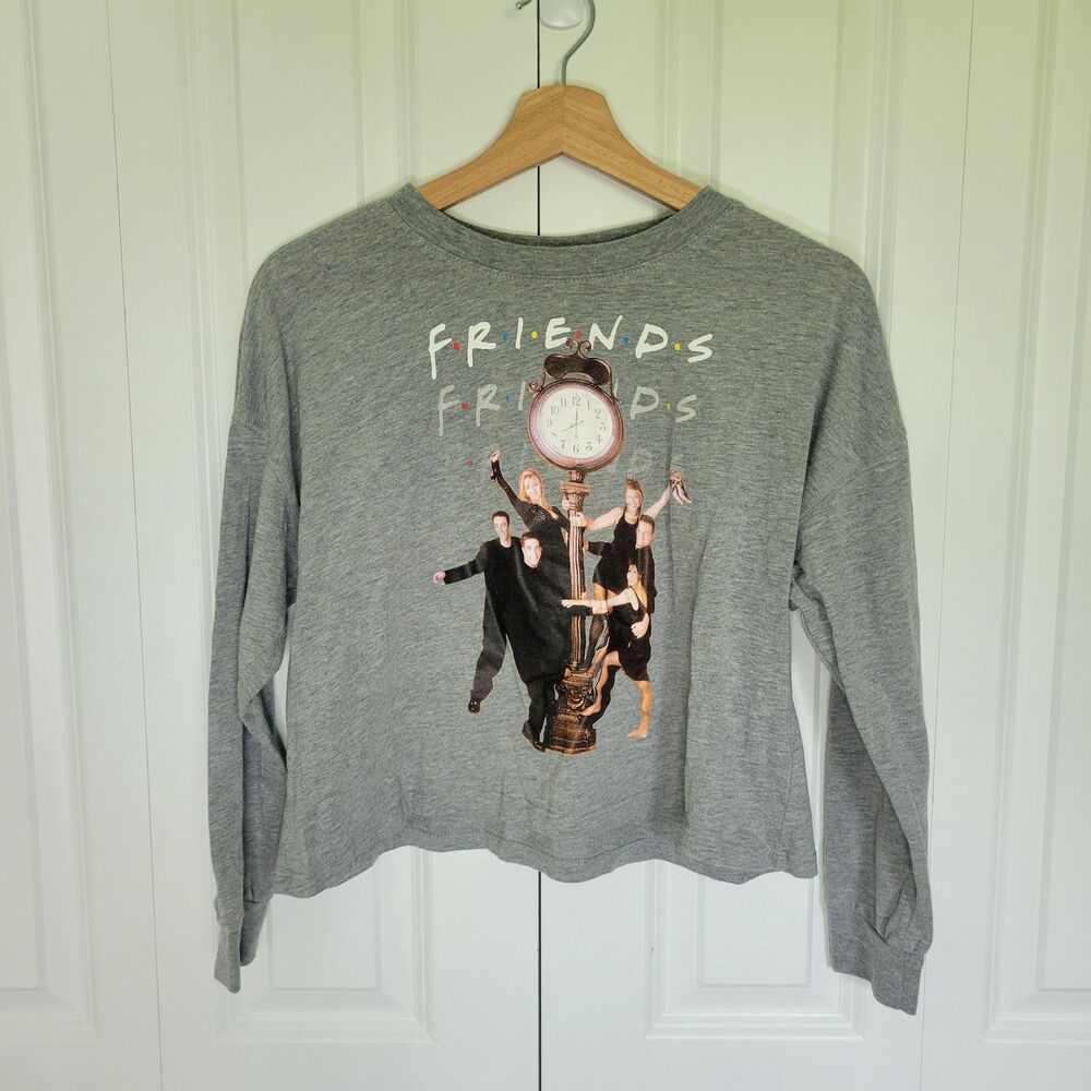 Juniors Friends TV Show Cropped Long Sleeve Shirt Size Small